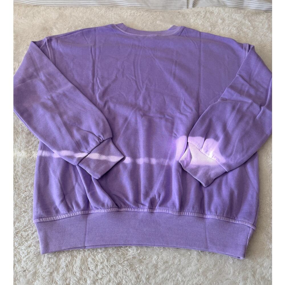 Zenana Soft Fleece Sweatshirt Small Light Plum Lavender Oversized Pullover - Picture 3 of 7
